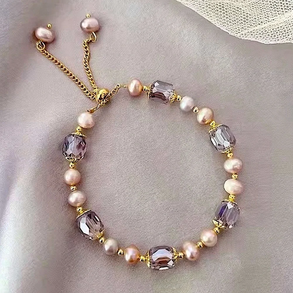 Gold Plated Beaded Pearl Bracelet